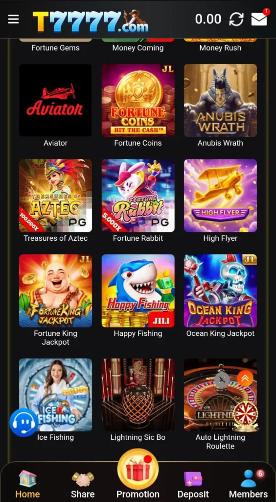 T7777 Game Homepage