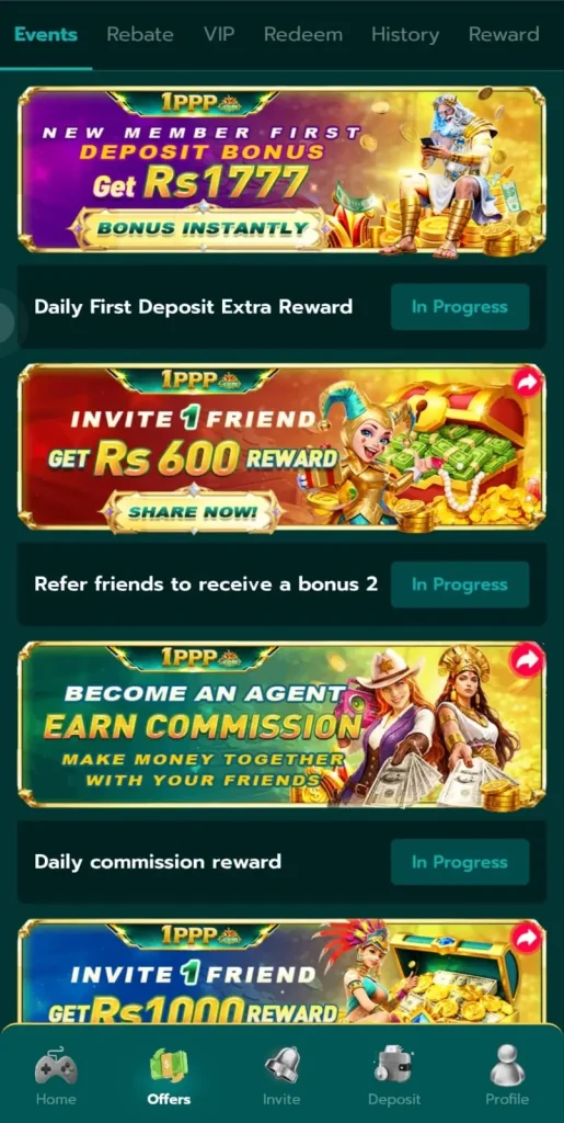 Daily bonus rewards in mobile gaming app
