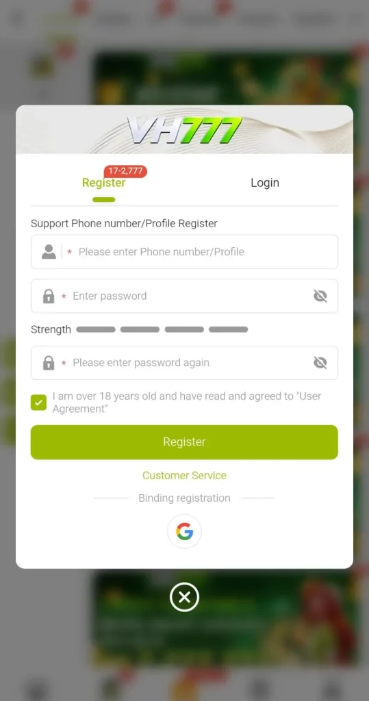 VH777 Game Login
